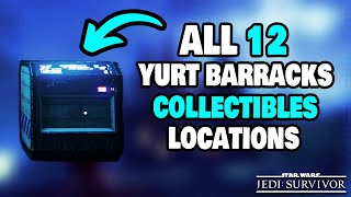 ALL 12 Yurt Barracks Collectibles Locations in Star Wars Jedi Survivor STEPBYSTEP [upl. by Nwahsauq]