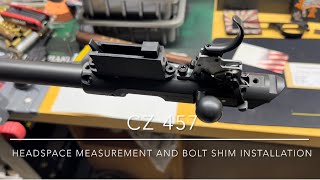 CZ 457 Measuring Headspace And Installing Bolt Shims [upl. by Anne-Marie904]