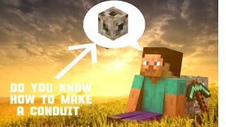 How to make a conduit in Minecraft [upl. by Pussej]