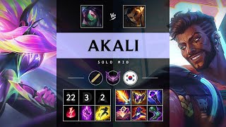 Akali Mid vs Akshan Quadra Kill Legendary  KR Master Patch 1418 [upl. by Wehtta743]