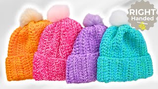 Learn to Make a Super EASY Crochet Hat for Beginners [upl. by Liuqnoj]