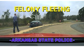 High Speed Pursuit on BMW fleeing from local police  Arkansas State Police takeover chase [upl. by Fridell]