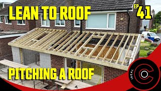 Single storey Extension setting out and building a lean to ROOF [upl. by Ijar147]