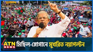 মিছিলস্লোগানে মুখরিত নয়াপল্টন  Mirza Fakhrul  Rizvi  BD Politics  BNP Somabesh  ATN News [upl. by Yorled178]