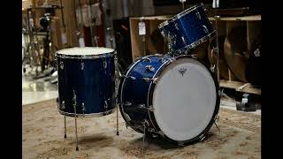 SOLD  Slingerland 131622quot Gene Krupa Deluxe Outfit Drum Set  1960s Sparkling Blue Pearl [upl. by Anyl]