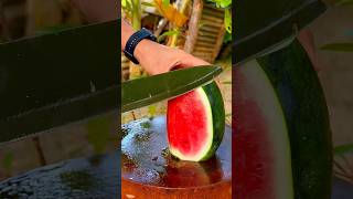 Ripe watermelon great cutting very fresh l satisfying natural watermelon reels like shorts top [upl. by Yelknirb]