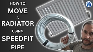 How to MOVE a RADIATOR using PUSHFIT pipe JG Speedfit plumbing DIY remove and fit a radiator [upl. by Anelet809]