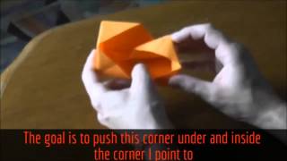 Four dimensional origami box 4D collapsing box origami Tutorial Part 2 [upl. by Sane]