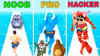 Noob vs Pro vs Hacker in DNA Evolution  Shinchan  Jack  Bhalu and Bulbule plays DNA Evolution [upl. by Eneleuqcaj]