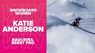 Katie Anderson Winning Run I FWT23 Baqueira Beret Pro [upl. by Yemar]