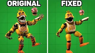 Fixed VS Original Animatronics in Five Nights at Freddys 1 [upl. by Berns]