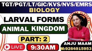 LARVAL FORMS OF ANIMAL KINGDOM  PART 2  TGTPGTLTGIC BIOLOGY II ANJU MAM [upl. by Sawtelle]