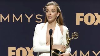 Jodie Comer  Killing Eve  Emmys 2019 Full Backstage Interview [upl. by Narmak]