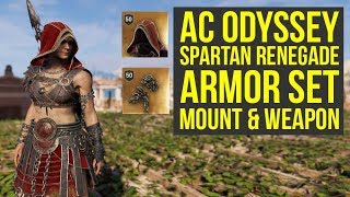 Assassins Creed Odyssey Gameplay SPARTAN RENEGADE SET Weapon amp Mount AC Odyssey Gameplay [upl. by Otrebcire]