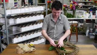 How to Make a Wreath  Live from Flowers for Everyone Sydney [upl. by Nyrb]