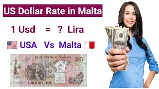 Malta Currency  Lira Exchange Rate Today  United States Dollar to Malta Currency  Dollar to Lira [upl. by Saduj]