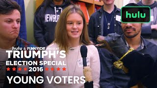 Triumph the Insult Comic Dog Talks to Young Voters  Triumph  Hulu [upl. by Ahsiket]