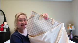 LV Neverfull MM Damier Azur unboxing [upl. by Maggie]