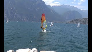 Windsurfen am Gardasee  Malcesine und Torbole  Camping Tonini Juni 21 [upl. by Aurea]