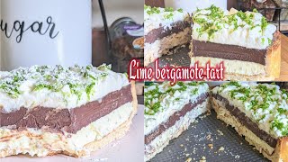 Lime bergamote tart 🍋‍🟩La tarte citron 🍋‍🟩 bergamote une crème formidable🍋‍🟩 [upl. by Zavala]