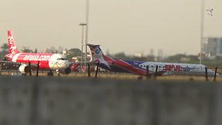 Star Air landing and Air Asia departure at Surat Airport  Star Air and Air Asia at Surat Airport [upl. by Rowen]