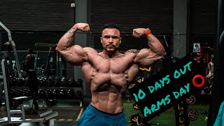 10 days out NPC GOMEISA LABS CLASSIC PRO arms day⭕️ [upl. by Ahsinrac]