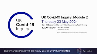 UK Covid19 Inquiry  Module 2 Hearing AM  23 May 2024 [upl. by Yaner]