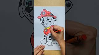 Coloring Paw Patrol Marshall coloringforkids kids kidslearning kidsvideo fyp pawpatrol [upl. by Beryle]