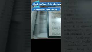 Kindle vs book Warm color Feature  Kindles antiblue light screen [upl. by Noreik755]