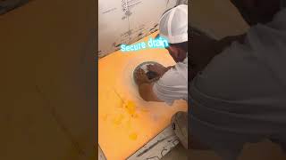 Tile shower waterproofing step by step how too Schluter pan [upl. by Enael373]