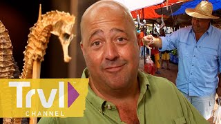 Most OUTRAGEOUS Street amp Market Food  Bizarre Foods with Andrew Zimmern  Travel Channel [upl. by Ramon]