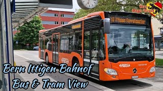 Switzerland Bern Ittigen Bahnof Bus amp Train Video 8K HD Video [upl. by Jesh]