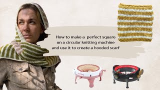 How to make a perfect square on a circular knitting machine Sentro  Addi [upl. by Ecnahs]