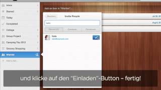 Los gehts mit Wunderlist  Listen teilen [upl. by Ahsiei]