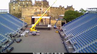 Edinburgh Castle Concerts load in timelapse 2017 [upl. by Pudens]