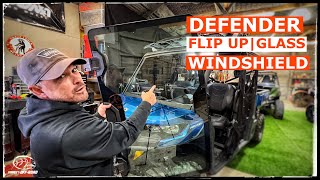 CANAM DEFENDER FLIP GLASS WINDSHIELD INSTALL [upl. by Eceined]