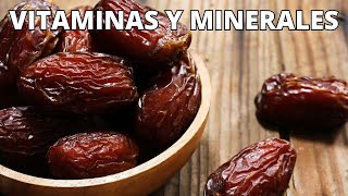 ¿Cuáles son las VITAMINAS y MINERALES de los Dátiles Beneficios y tipos de DÁTILES [upl. by Elyn]