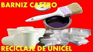 RECICLAJE  BARNIZ CASERO CON RECICLAJE  DIY [upl. by Ylle]