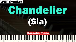 Sia  Chandelier Karaoke Piano  ORIGINAL KEY [upl. by Retnyw]