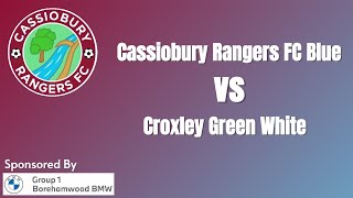 Cassiobury Rangers Blues vs Croxley Green Youth [upl. by Mccoy218]