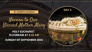 Sunday Live Konkani Holy Eucharist  Holy Mass  645am 1st Sept 2024 St Joseph Church Mira Road [upl. by Pilar]