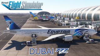 EGYPTAIR B777 LANDING IN DUBAI  MSFS2020 [upl. by Meldon]