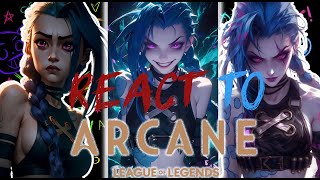 Past Arcane React To Future  Gacha React [upl. by Samaj]