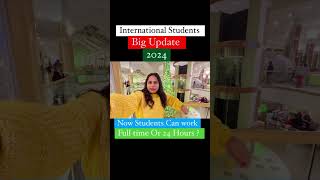 International student working hours update 🍁🇨🇦 youtubeshorts canada thecanadavlogs [upl. by Kristofer177]