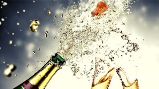 Bouchon qui saute 🍾 ASMR Bulles de Champagne pétillant  Carte Virtuelle Voeux [upl. by Annalise]