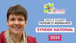 Synode national 2024 avec Sibylle KLUMPP pasteure et modératrice [upl. by Corwun]