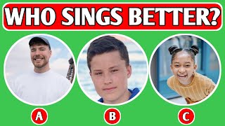 Who is Better Singer 247  Royalty Family Nidal Wonder Salish Matter Bryton Myler Mrbeast [upl. by Coppock]