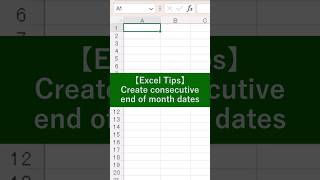 Excel TipsCreate consecutive end of month [upl. by Schreibman857]