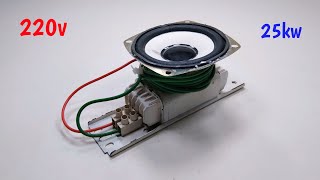 I Turn Speaker Magnet Into Self Running Electricity Generator 220v 25kw With PVC Copper Wire Energy [upl. by Zaneski909]