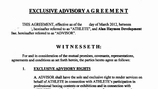 WOULD YOU SIGN AL HAYMONS EXCLUSIVE ADVISORY AGREEMENT FULL CONTRACT READING FIGHTERS NO SAY [upl. by Kennedy803]